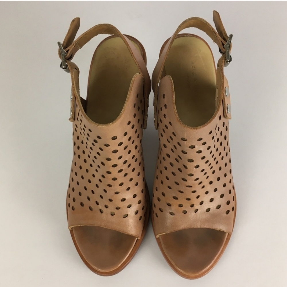 Rag & Bone Wyatt perforated tan bootie